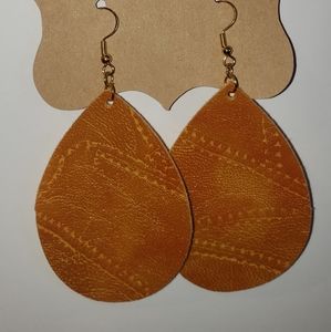 Faux leather earrings